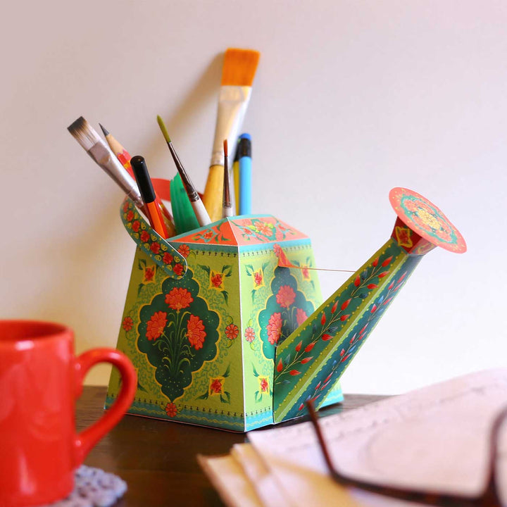 Handmade Printed Watering Vase Design Paper DIY Kit