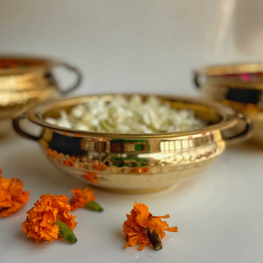 3 Pc | Brasshand Hammered Urli Set