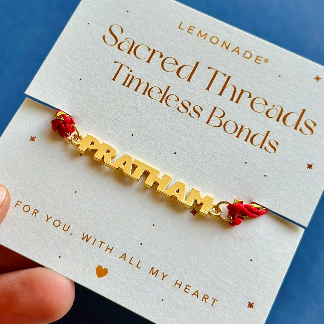 Personalized Handmade Bold Design Metal Rakhi