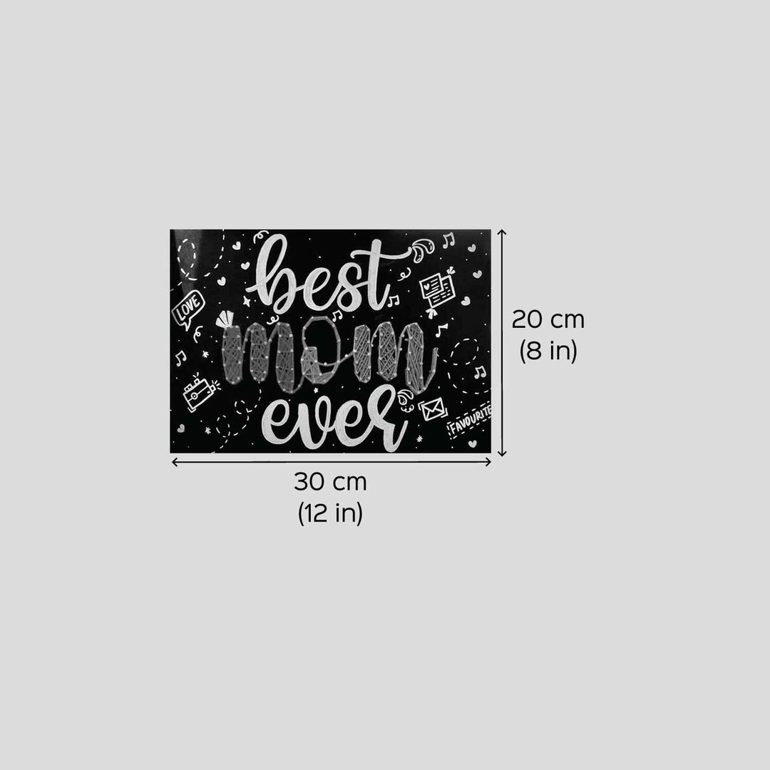 Handmade String Art Best Mom Ever Wooden Decorative Plaque