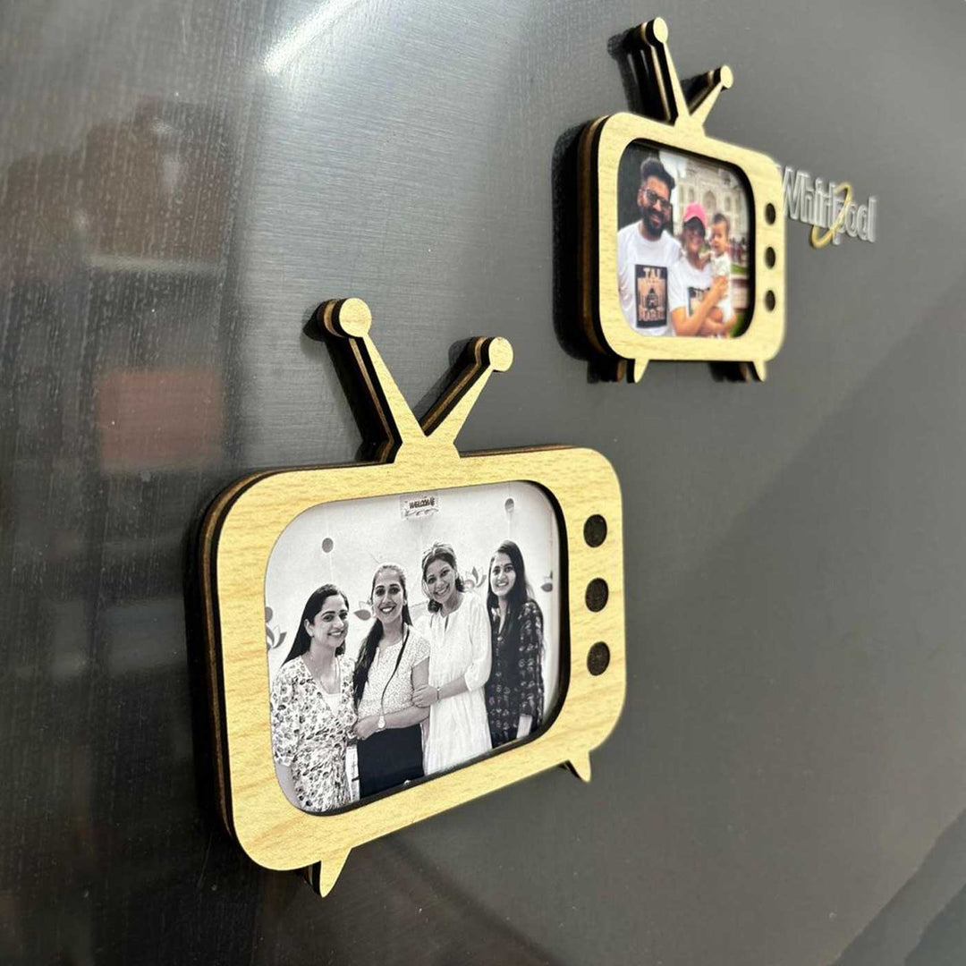 2 Pc | Photo Personalized TV Theme MDF Wood Photo Frame