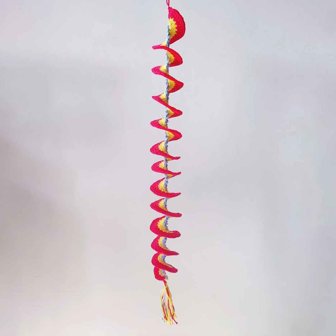 Handmade Spiral Crochet Cotton Hanging For Christmas Wall Decoration