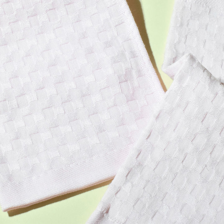 Pastel Waffle Double Layer Wash Cloth | Set of 6