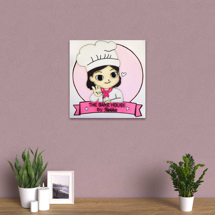 Personalized Handmade String Art Pastry Chef Theme Wooden Decorative Plaque For Women