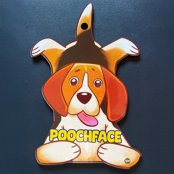 Printed Beagle Theme "Poochface" MDF Wood Wall Decor