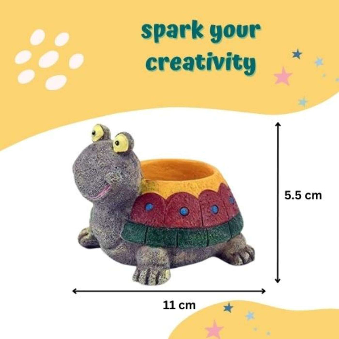 Paint Your Own Turtle Theme Ceramic Planter DIY Kit