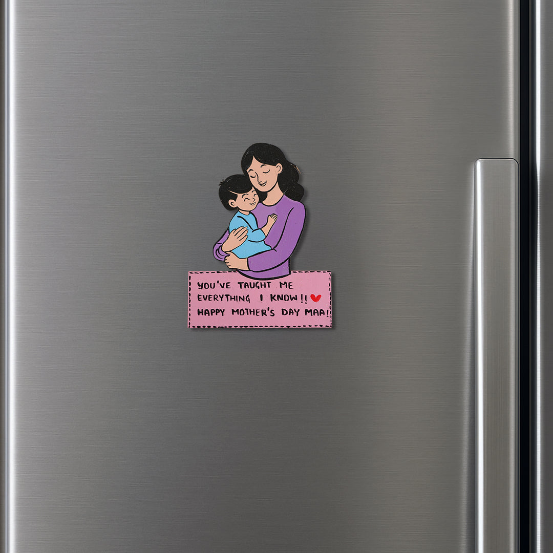 Personalized Caricature Cutout MDF Wood Fridge Magnet For Mothers