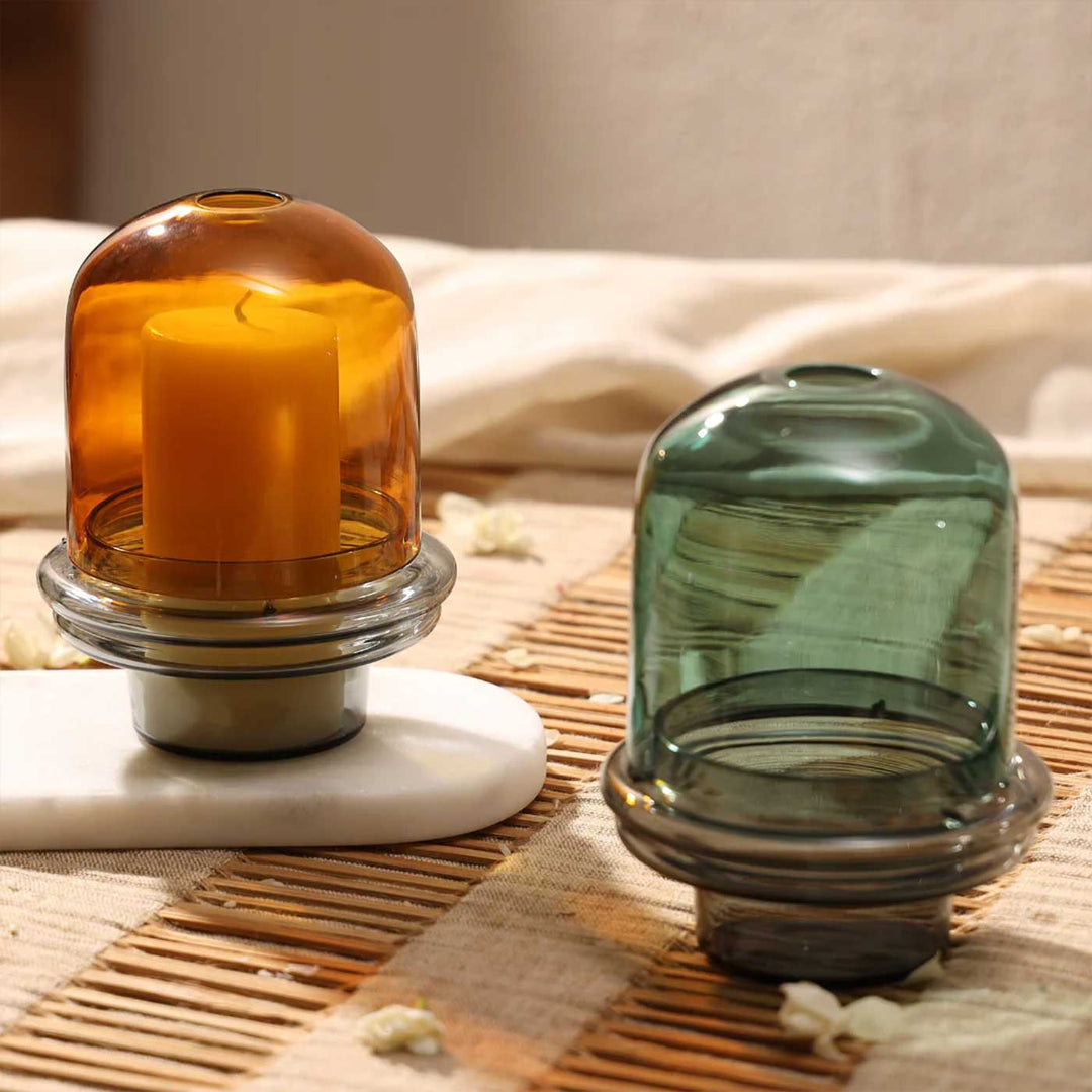 Durable Dome Shaped Glass Candle Holder