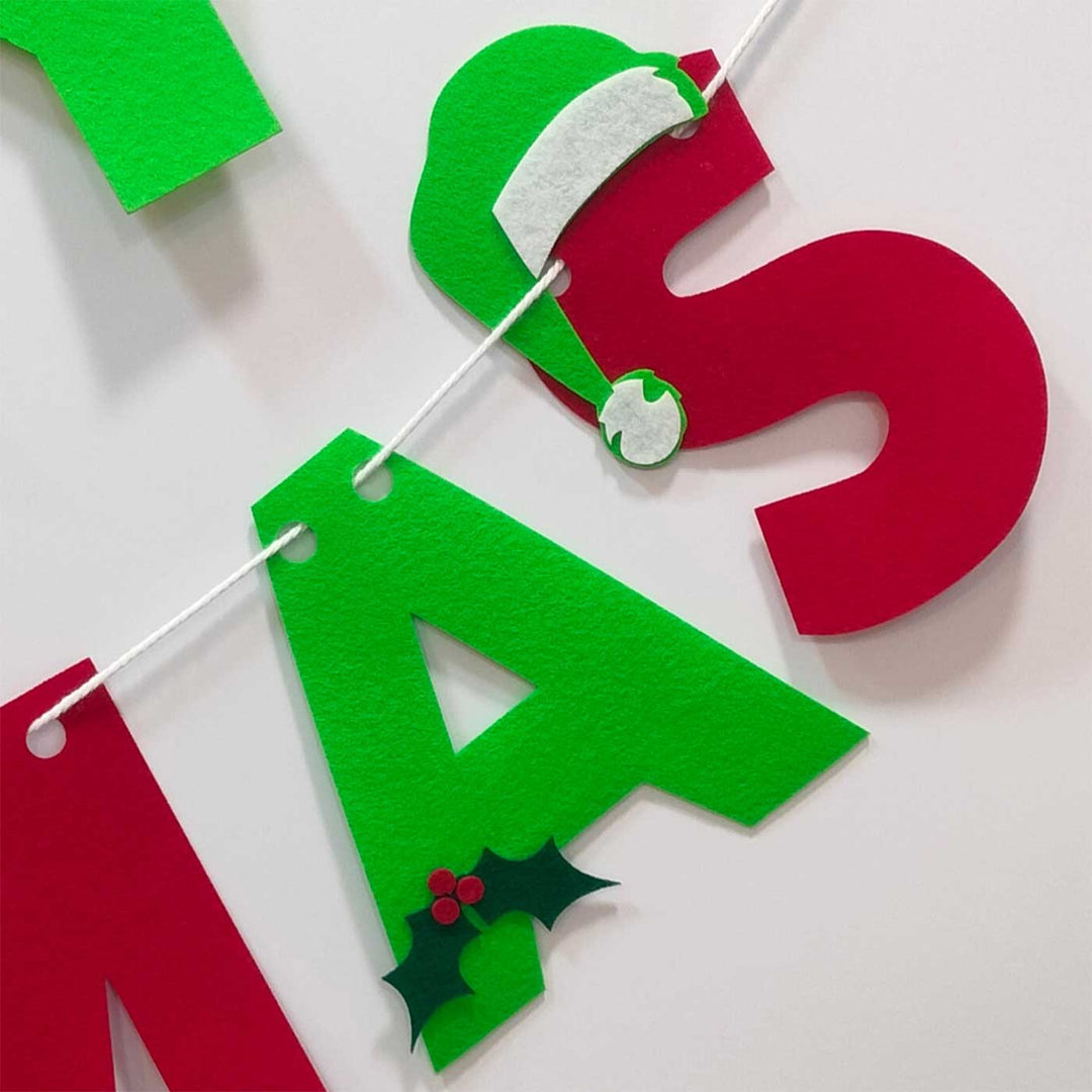 Handmade Christmas Blessings Felt Bunting