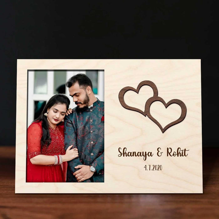Photo Personalized Wooden Love Frame For Couples | Anniversary/Wedding Gifting Ideas