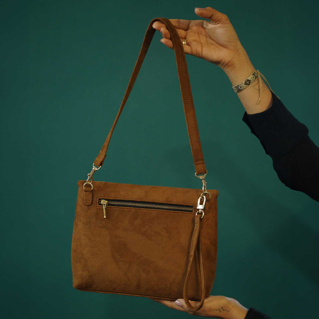 Hand-Painted Free & Fierce Shoulder Bag