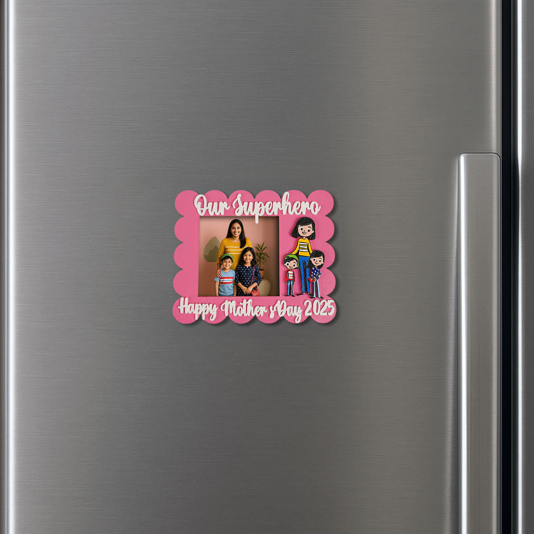 Photo Personalized Polaroid Theme MDF Wood Fridge Magnet For Mothers