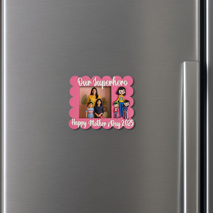 Photo Personalized Polaroid Theme MDF Wood Fridge Magnet For Mothers