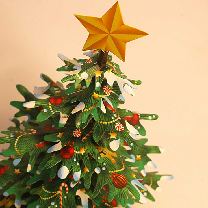 Handmade Printed Christmas Tree Design Paper DIY Kit