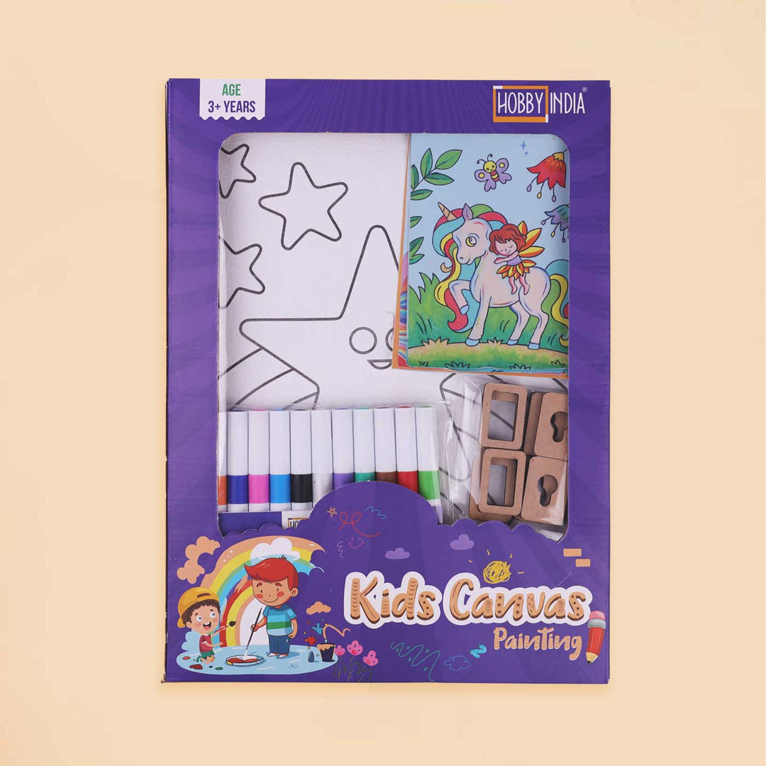 Pre Marked Kids Painting Canvas DIY Kit
