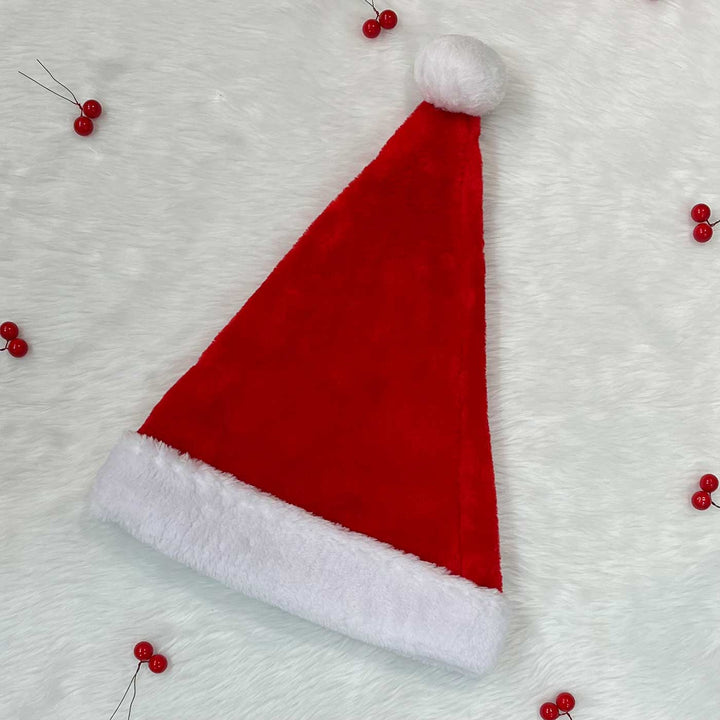 Handmade Think Plush Fur Adult Christmas Santa Hat | Xmas Gifting Ideas