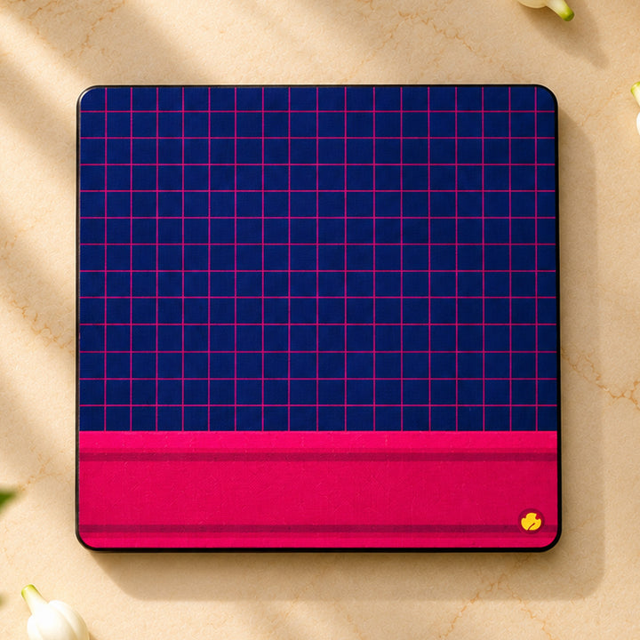 Set Of 6 | Traditional Silk-Inspired Kanchipuram Weaves Coaster Set