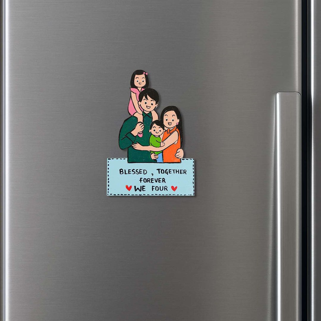 Personalized Family Theme MDF Wood Fridge Magnet