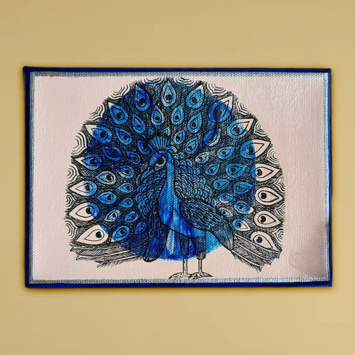 7 x 5 Inch | Rythms of Nature | Original Hand Painted Madhubani Painting On Canvas