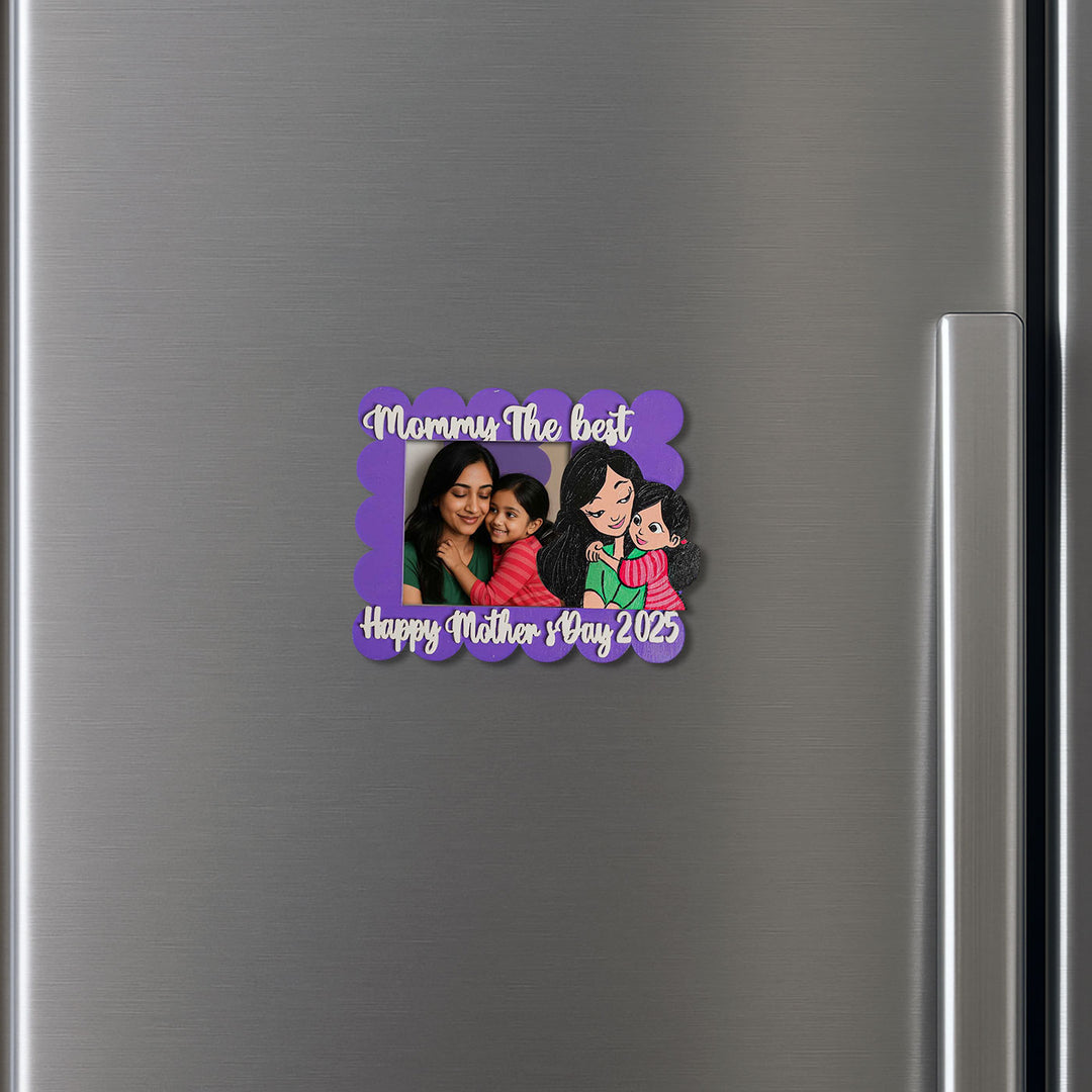 Photo Personalized Polaroid Theme MDF Wood Fridge Magnet For Mothers