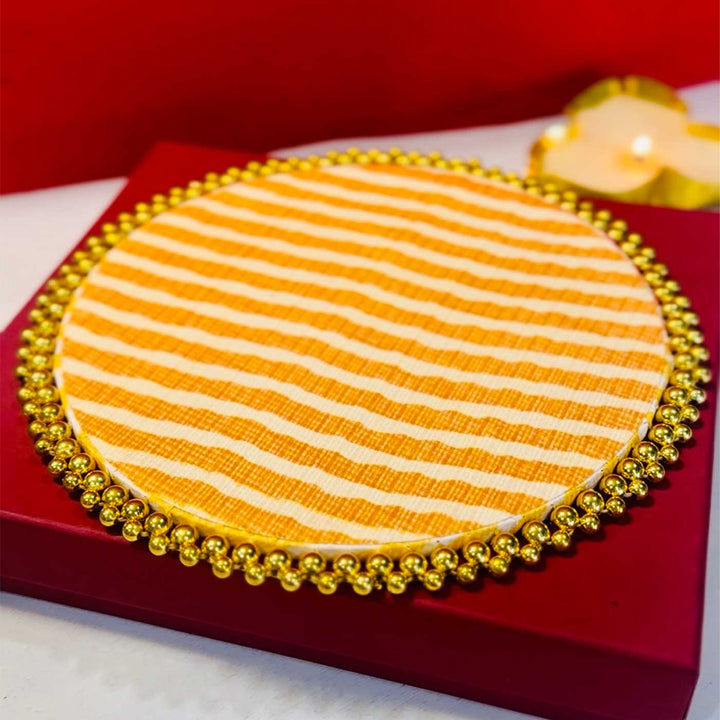 Handmade Aaradhya Arpan Wooden Puja Thali