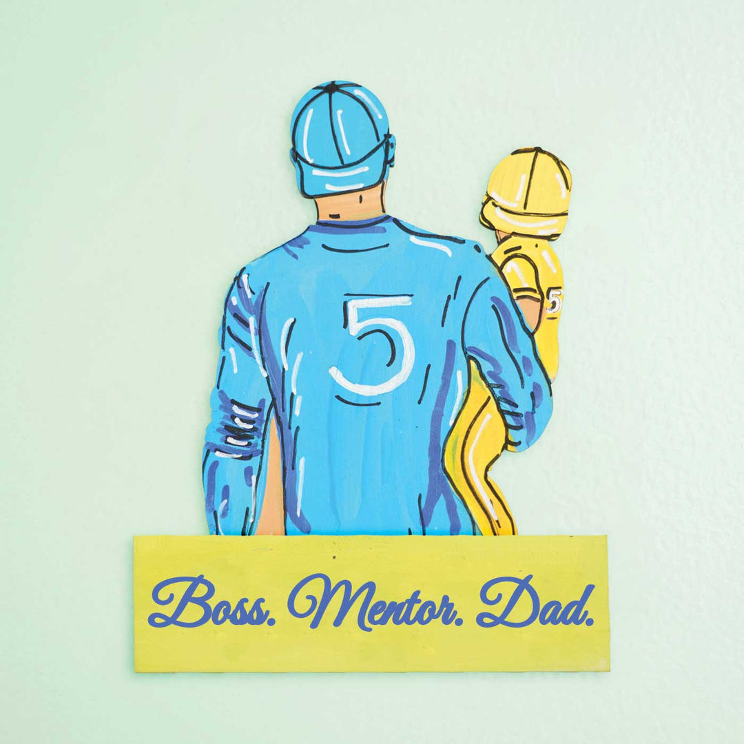 Personalized Cricket Theme MDF Wood Fridge Magnet For Fathers