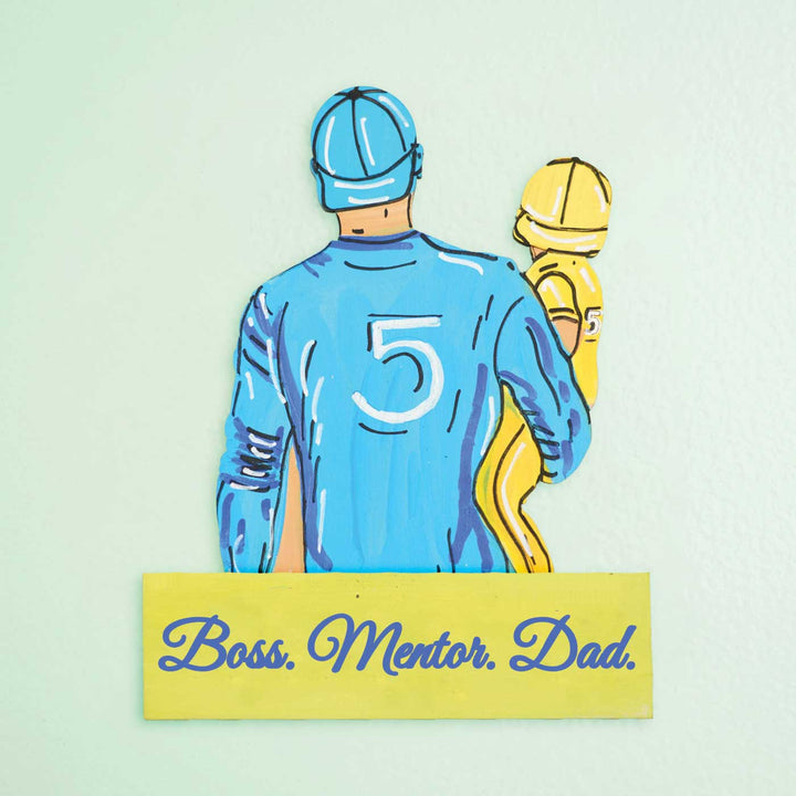 Personalized Cricket Theme MDF Wood Fridge Magnet For Fathers
