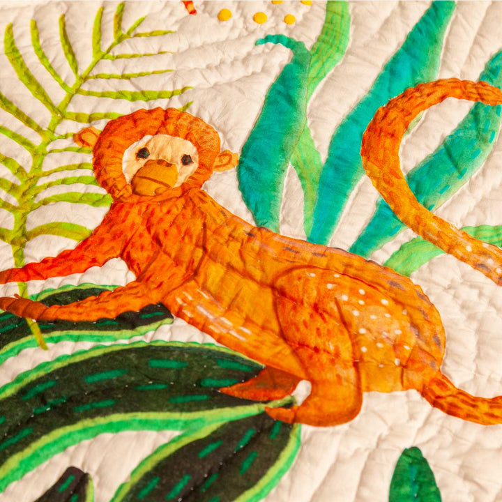 Personalized The Forest Is My Playground Theme Cotton Quilt For Kids