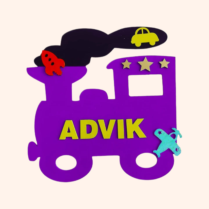 Train Theme Kids Nameplate