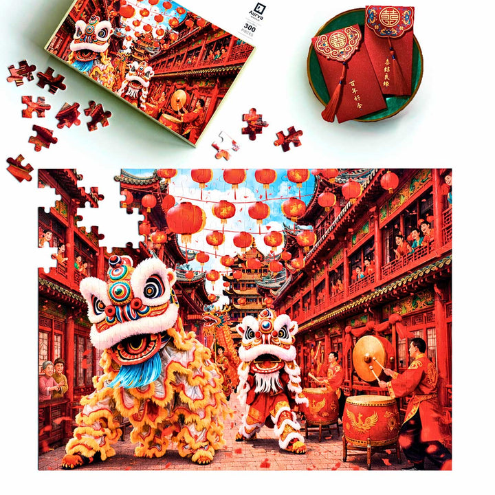 Lion Dance | The Rhythm of Prosperity Culture Puzzle | 1000 Pieces
