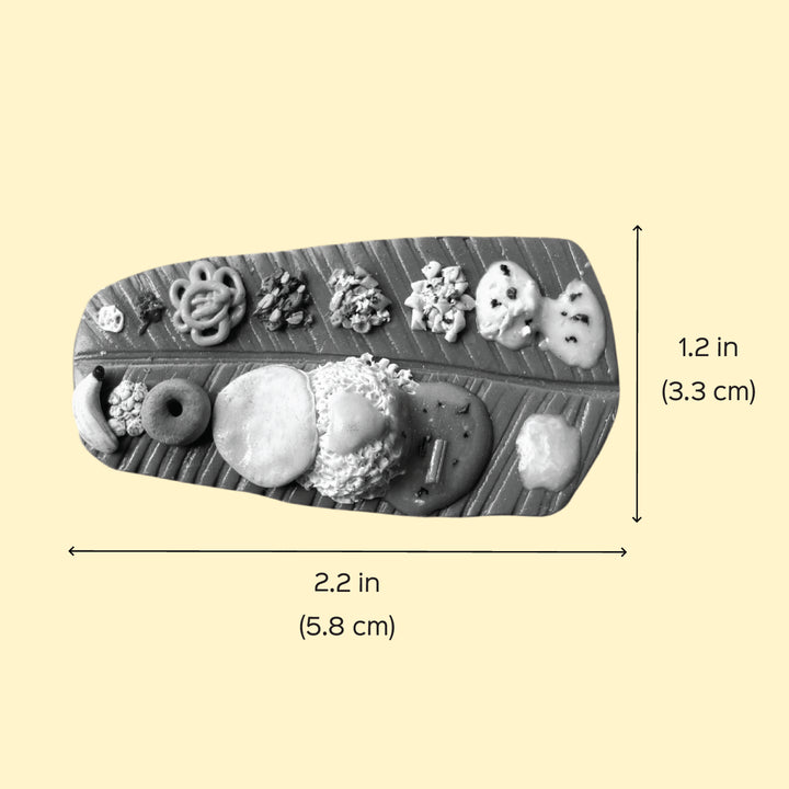 Handmade Polymer Clay South Indian Thali Fridge Magnet