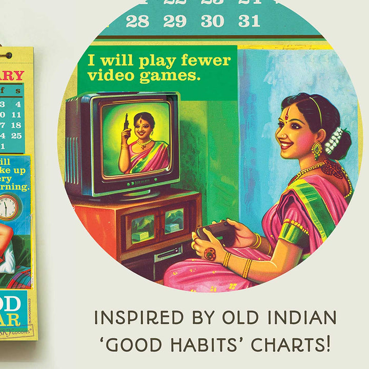 Printed 'Be Good This Year' 2025 Wall Calendar