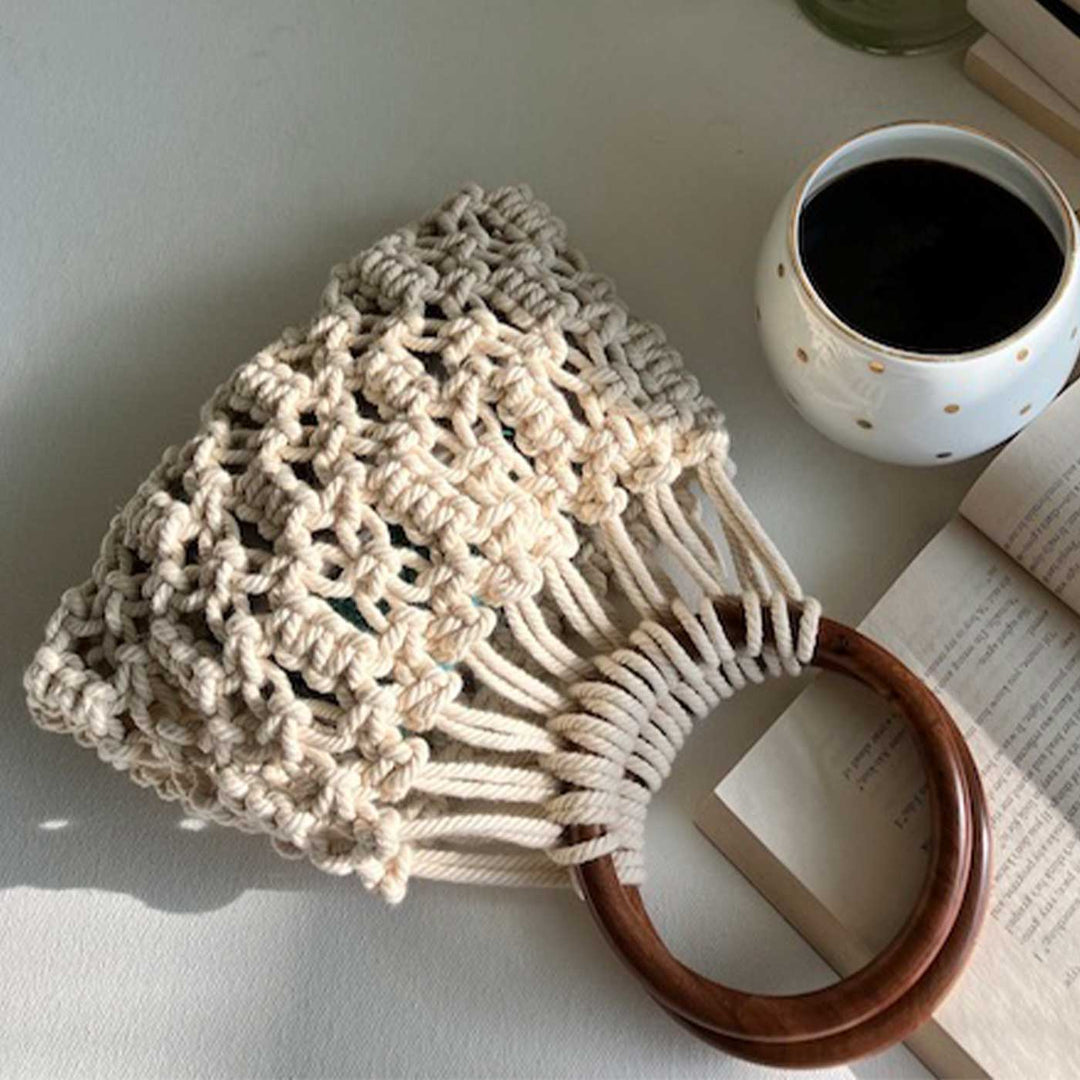 Handmade Macrame On-The-Go Handbag