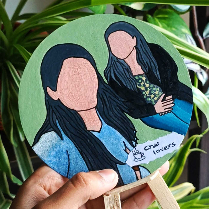 Photo Personalized Hand-Painted MDF Wood Portrait