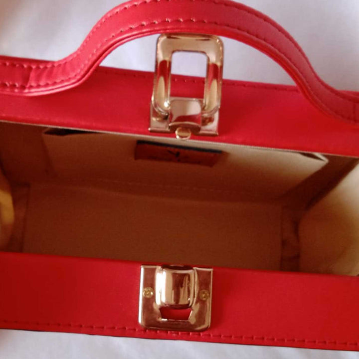 Handcrafted Mini Lady Bird Lippan Art Square Box Bag