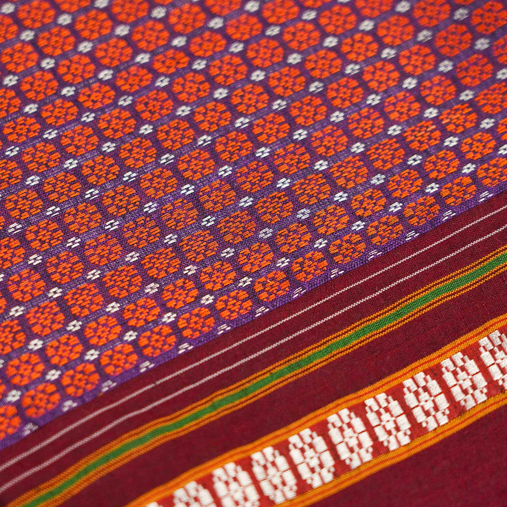 Orange Khunn Fabric Cotton Blouse Piece | 90cm