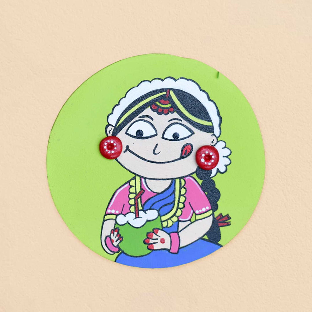 Hand-Painted Dancer Pop Art Mdf Wood Fridge Magnet