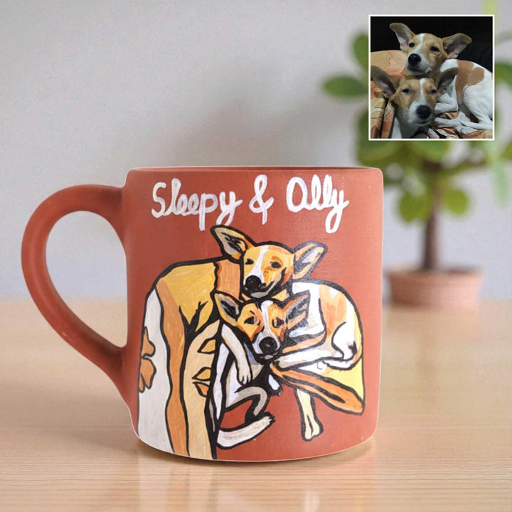 Photo Personalized Hand-Painted Terracotta Mug