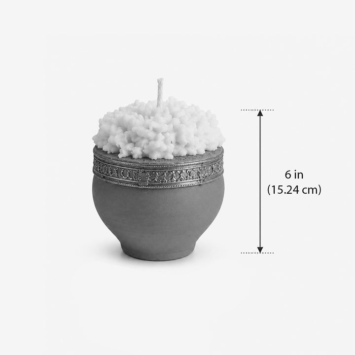 Set of 4 | Handmade Makhan Wax Scented Candles With Morpankh Detailing