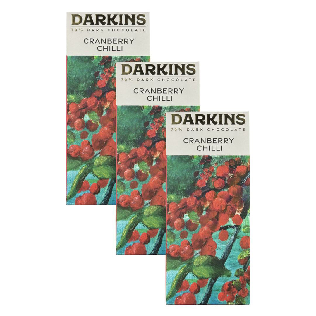 Vegan & Gluten Free | 70% Dark Chocolate with Cranberry & Bhut Jholokia Chilli