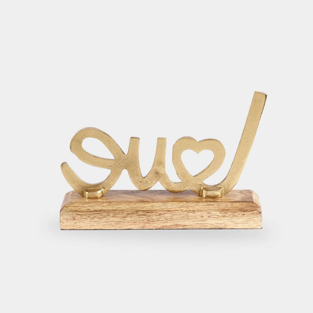 Handmade Gold 'Love' Free Standing Showpiece