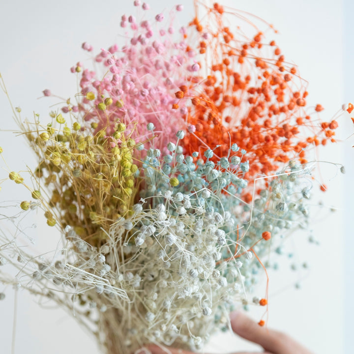 Handmade Colourful Lino Grass Dried Flower Bunch