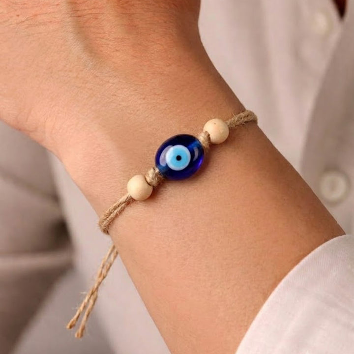 Handmade Evil Eye Rakhi With Roli Chawal For Brother