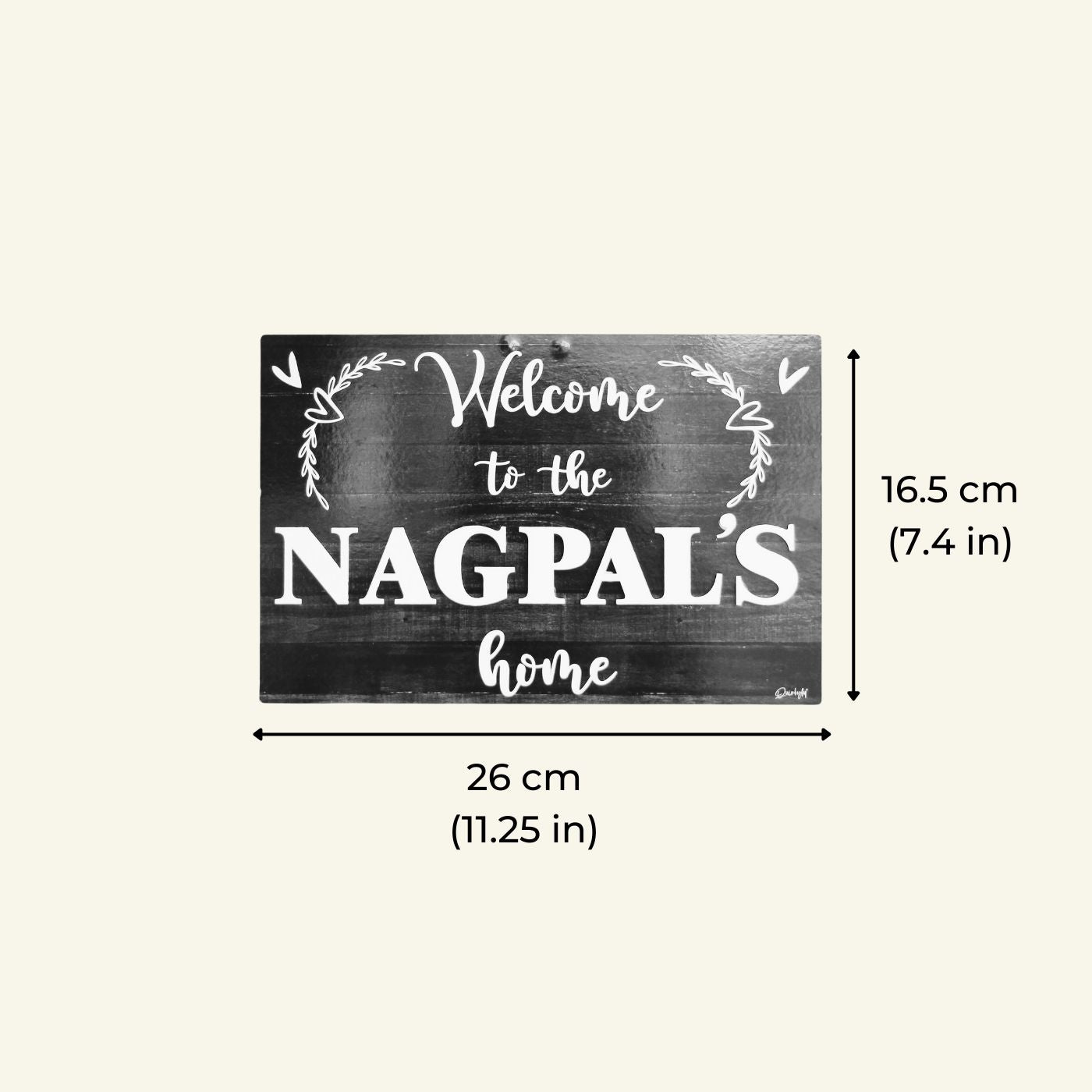 Buy Personalized Printed Welcome To our Home MDF Wood Name Plate