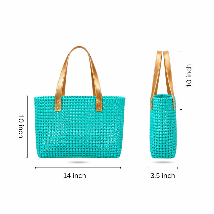 "Solid Green" Handmade Wire Koodai Bag With Star Leather Charm
