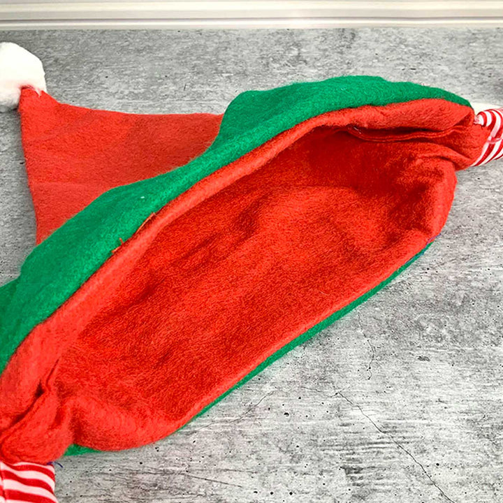 Handmade Long Elf Legs & Ears Felt Santa Hat | Xmas Gifting Ideas