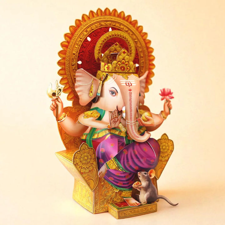 Ready To Make Ganesha Idol Paper Diy Kit | 13 Inces