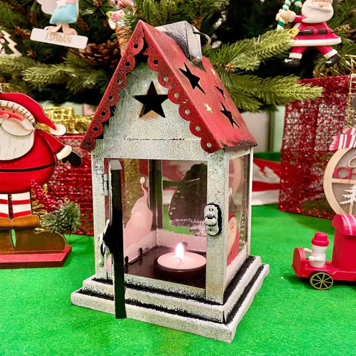 Decorative Winter'S Glass Tealight Holders For Christmas Decoration
