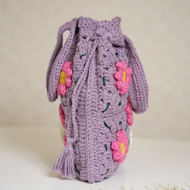 Handmade Crochet Lavender Meadow Potli