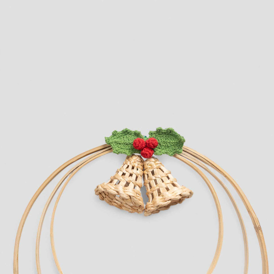 Lightweight Handmade Bamboo Triple Ring Bell Wreath